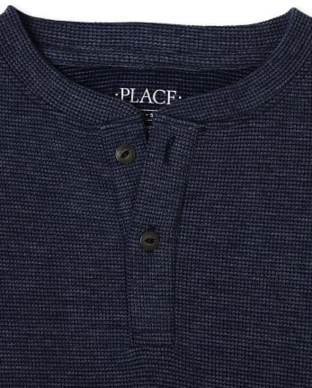 Camiseta térmica Henley para niño