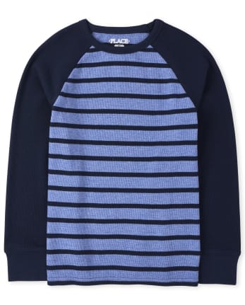 Boys Striped Thermal Top