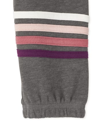 Pantalones deportivos de rizo francés a rayas Active para niñas