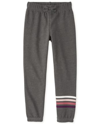 Pantalones deportivos de rizo francés a rayas Active para niñas