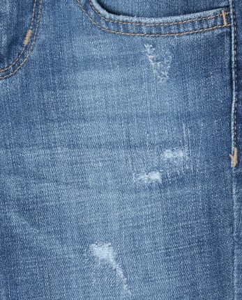 Girls Let Down Hem Denim Super Skinny Jeans