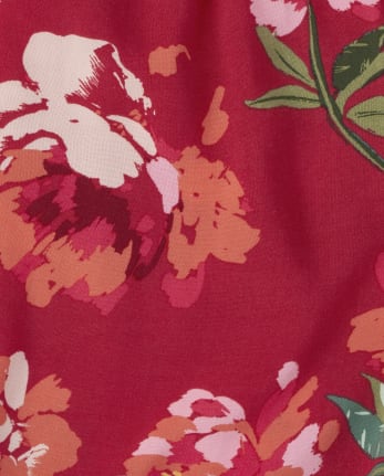Girls Floral Smocked Romper