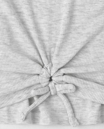 Haut cintré noué sur le devant pour fille