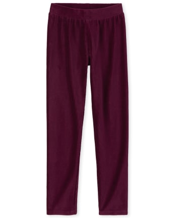 Girls Velour Rib Leggings