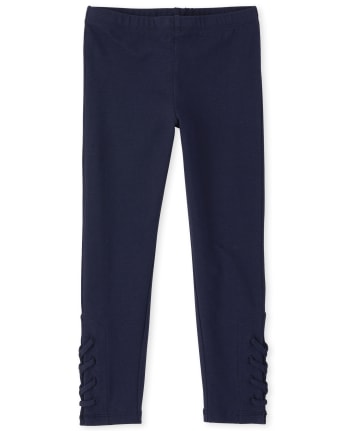 Girls Lace-Up Leggings