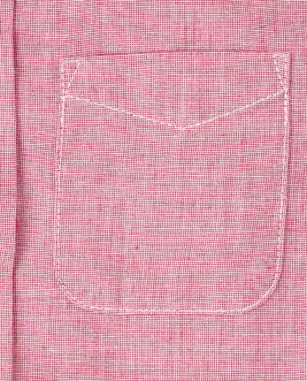 Camisa con botones de popelina para bebés y niños pequeños