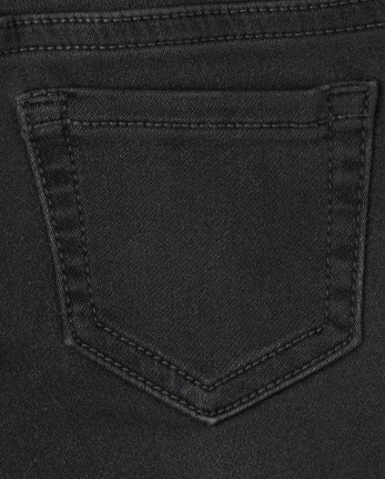 Jeggings de mezclilla de punto elástico supersuave para bebés y niñas pequeñas