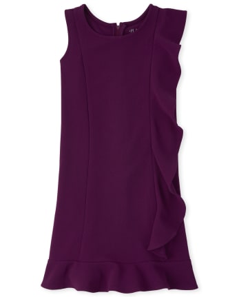 Vestido Niña Volante Jacquard Elástico