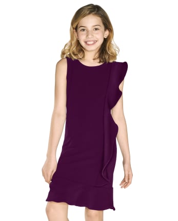 Vestido Niña Volante Jacquard Elástico