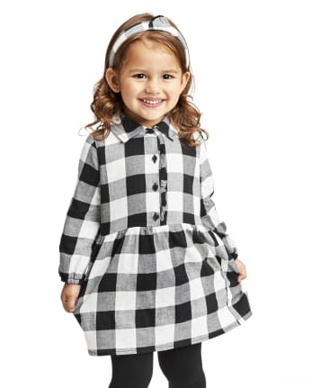 Girls buffalo plaid shirt clearance