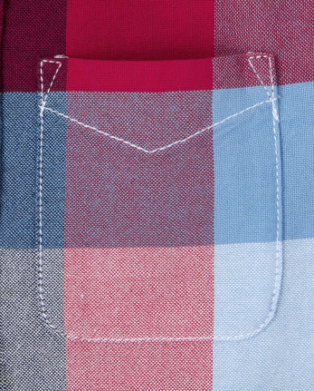Camisa con botones Oxford a cuadros para bebés y niños pequeños