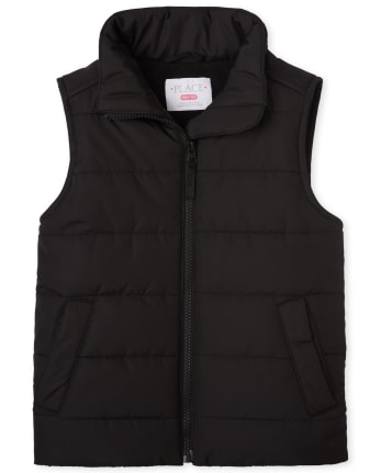 Girls Sleeveless Puffer Vest | The Children's Place - BLACK