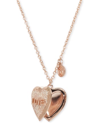Girls Heart Locket Necklace 3-Pack