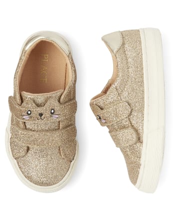 Toddler Girls Glitter Cat Low Top Sneakers