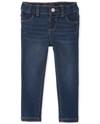 Baby And Toddler Girls Super Soft Knit Denim Jeggings DEEP ROYAL WASH The Children s Place