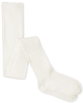 Girls Cable Knit Tights