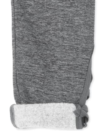 Girls Criss Cross Fleece Lined Leggings