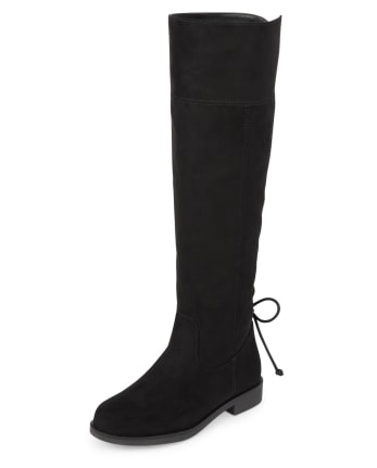 Girls Faux Suede Over The Knee Boots
