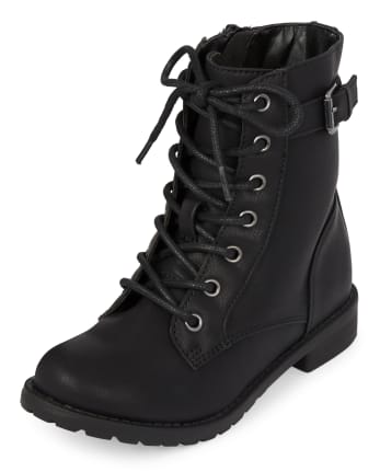 Girls Buckle Lace Up Boots | The Children's Place