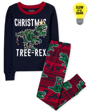 Christmas tree rex pajamas clearance