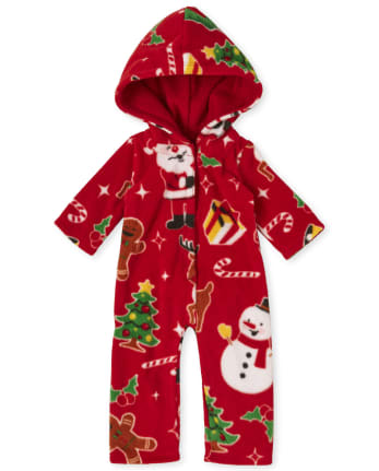 Doll Matching Family Christmas Crew Fleece One Piece Pajamas