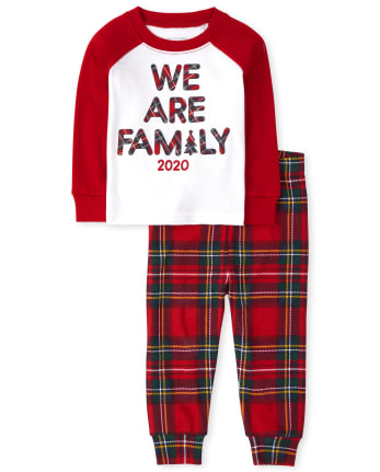 Unisex Baby And Toddler Matching Family Tartan Snug Fit Cotton Pajamas