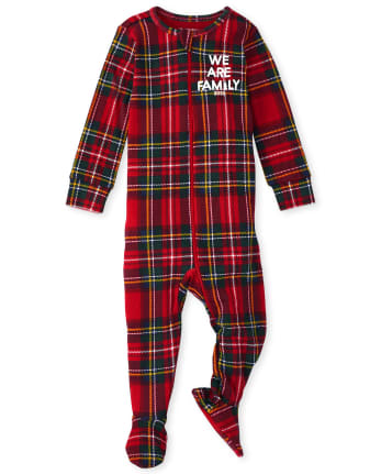 Unisex Baby And Toddler Matching Family Tartan Snug Fit Cotton One Piece Pajamas