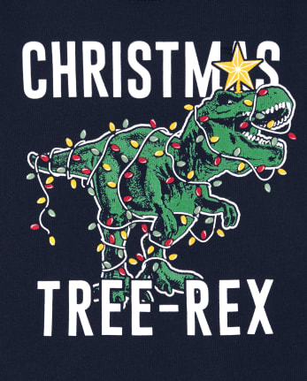Pyjama en coton ajusté Papa et moi pour bébés et tout-petits garçons Glow Christmas Tree-Rex