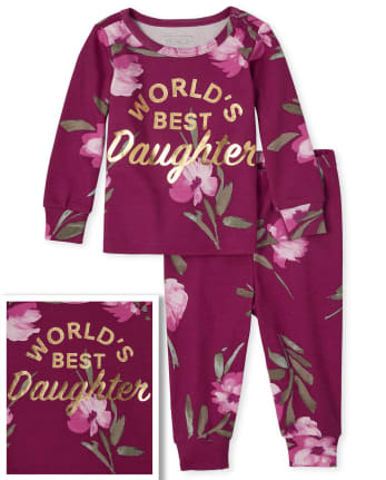 Baby And Toddler Girls Mommy And Me Best Matching Snug Fit Cotton Pajamas