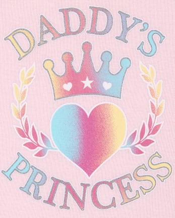 Baby And Toddler Girls Daddy's Princess Snug Fit Cotton Pajamas