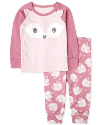 Baby And Toddler Girls Fox Snug Fit Cotton Pajamas