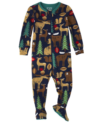 Baby And Toddler Boys Forest Snug Fit Cotton One Piece Pajamas