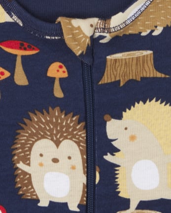Baby And Toddler Boys Hedgehog Snug Fit Cotton One Piece Pajamas