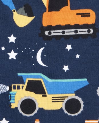 Pijamas de algodón ajustados con cuello redondo nocturno para bebés y niños pequeños