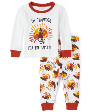 Unisex Baby And Toddler Thanksgiving Snug Fit Cotton Pajamas