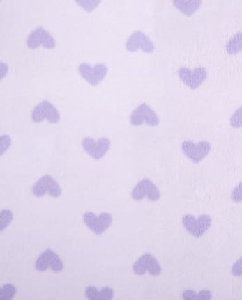 Pijamas de una pieza de forro polar con forma de corazón para bebés y niñas pequeñas