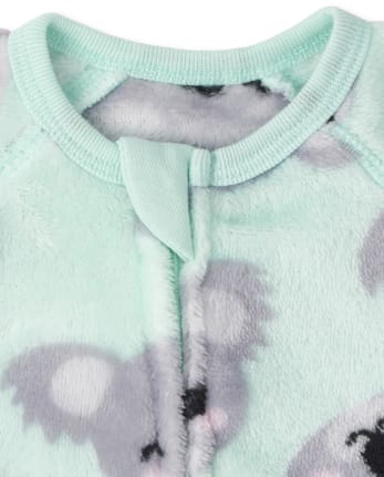 Baby And Toddler Girls Koala Fleece One Piece Pajamas