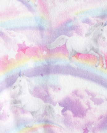 Baby And Toddler Girls Mommy And Me Unicorn Cloud Fleece Matching One Piece Pajamas