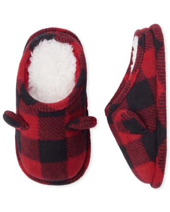 Toddler Matching Family Buffalo Plaid Slippers