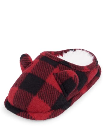 Toddler Matching Family Buffalo Plaid Slippers