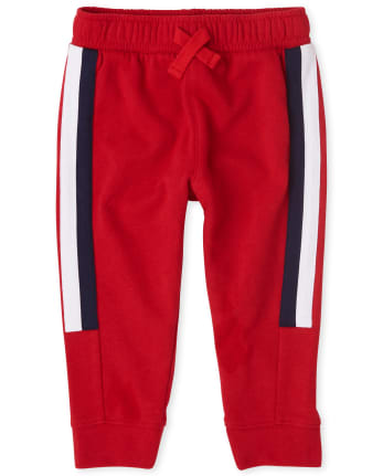Baby And Toddler Boys Active Side Stripe Fleece Jogger Pants