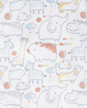 Unisex Baby Doodle Animals Cozy Blanket