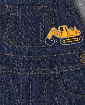 Ensemble de tenue de salopette en jean de construction pour bébé garçon