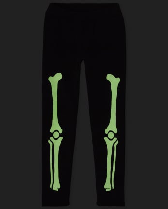 Girls Mommy And Me Halloween Glow In The Dark Skeleton Matching Cozy  Leggings