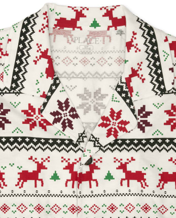Pijama de algodón de reno de la familia a juego unisex para adultos