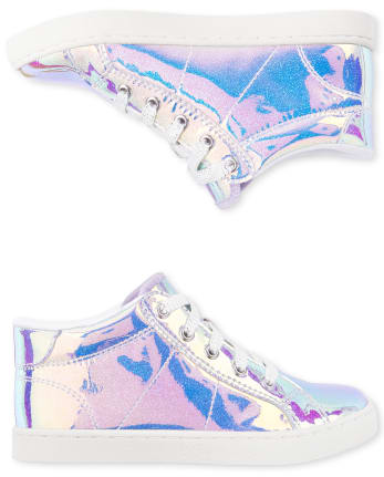 Zapatillas altas holográficas para niñas
