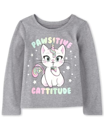 Baby And Toddler Girls Caticorn Graphic Tee