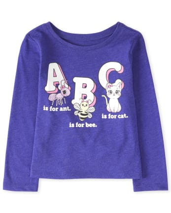 Baby And Toddler Girls ABC Graphic Tee