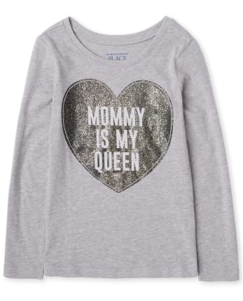 Toddler Girls Mommy Is Queen Graphic Tee