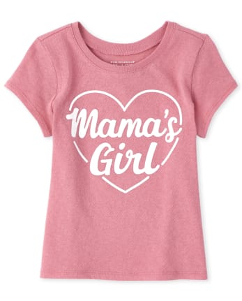 Camiseta con estampado de niña de mamá para bebés y niñas pequeñas